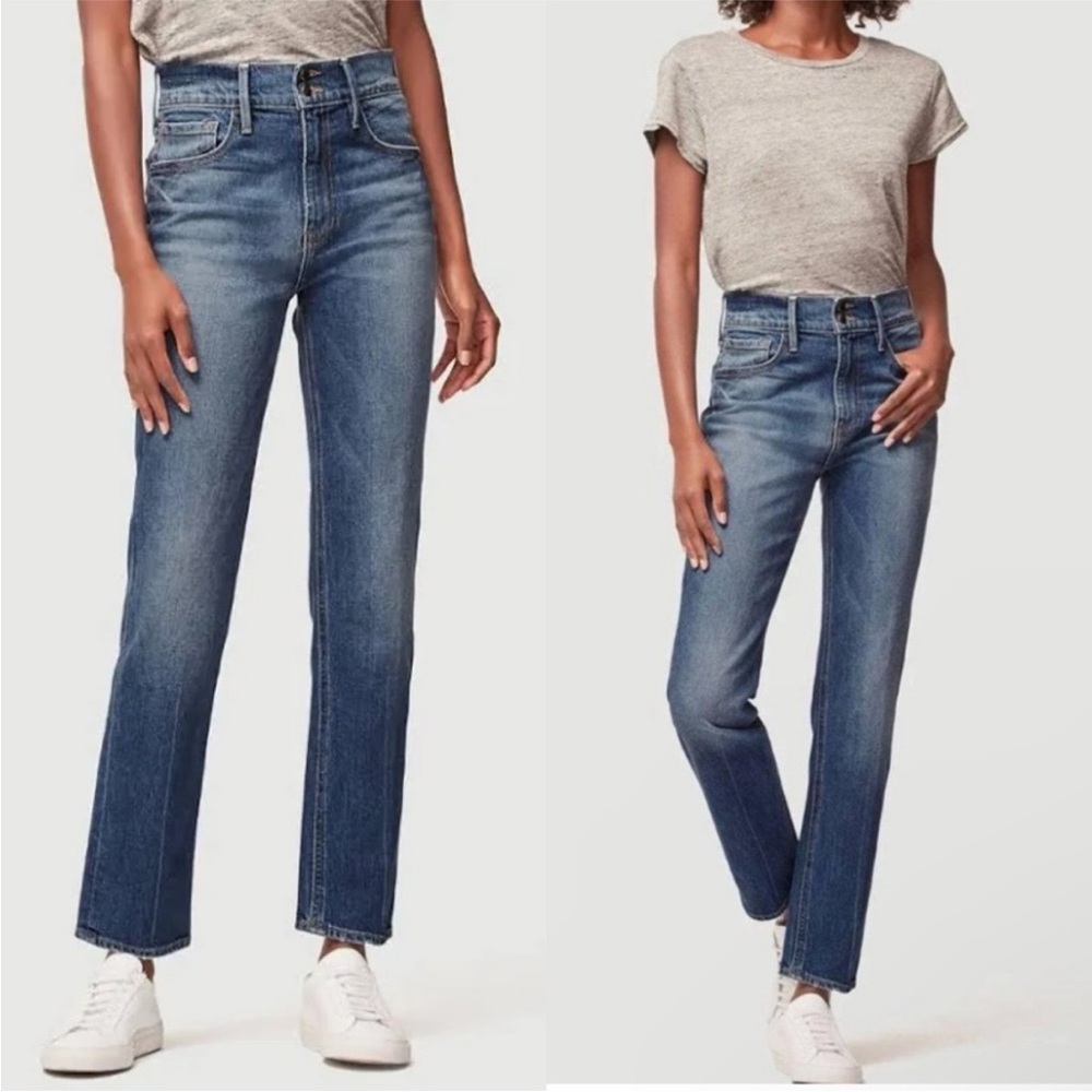 Frame Denim Women's Straight Leg Jeans in Medium Blue Wash